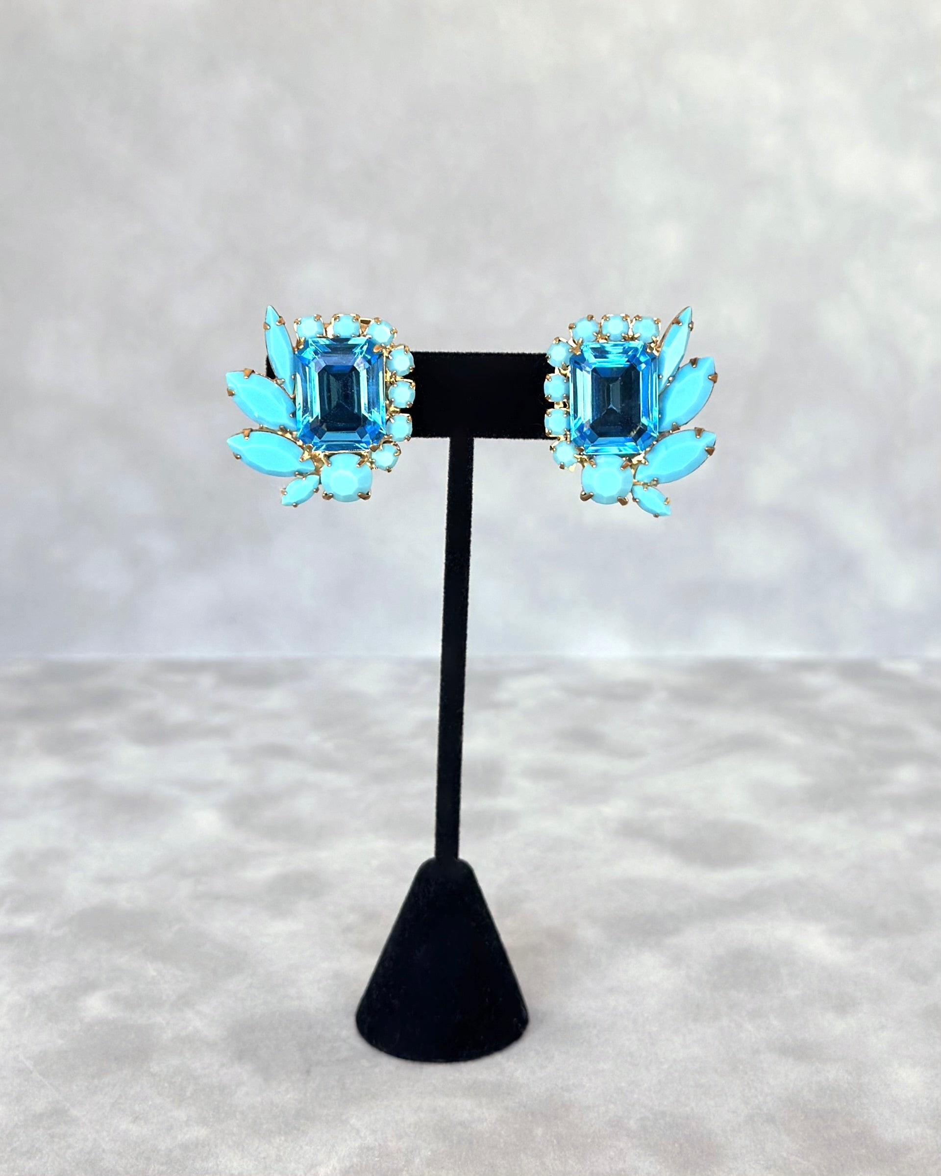 Turquoise Button Earrings