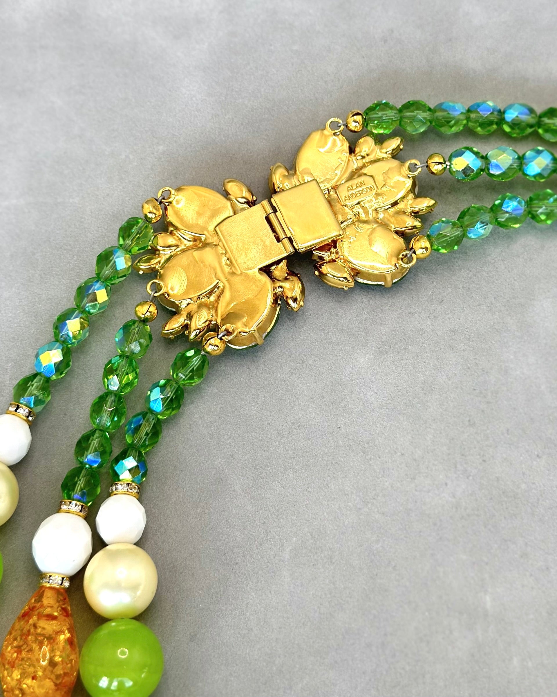 Citrus 3 Strand Bead Necklace