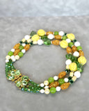 Citrus 3 Strand Bead Necklace