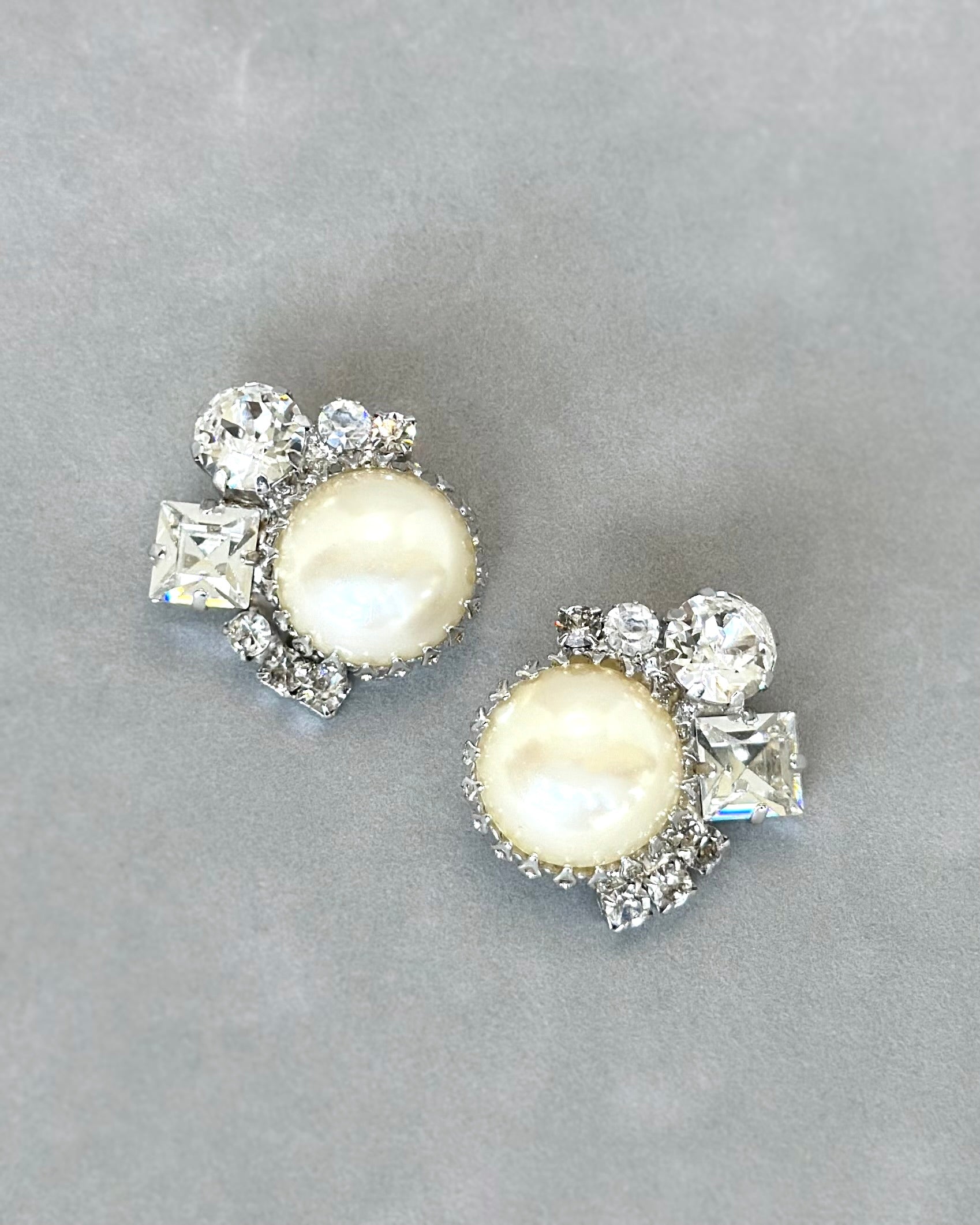 Pearl Button Earrings