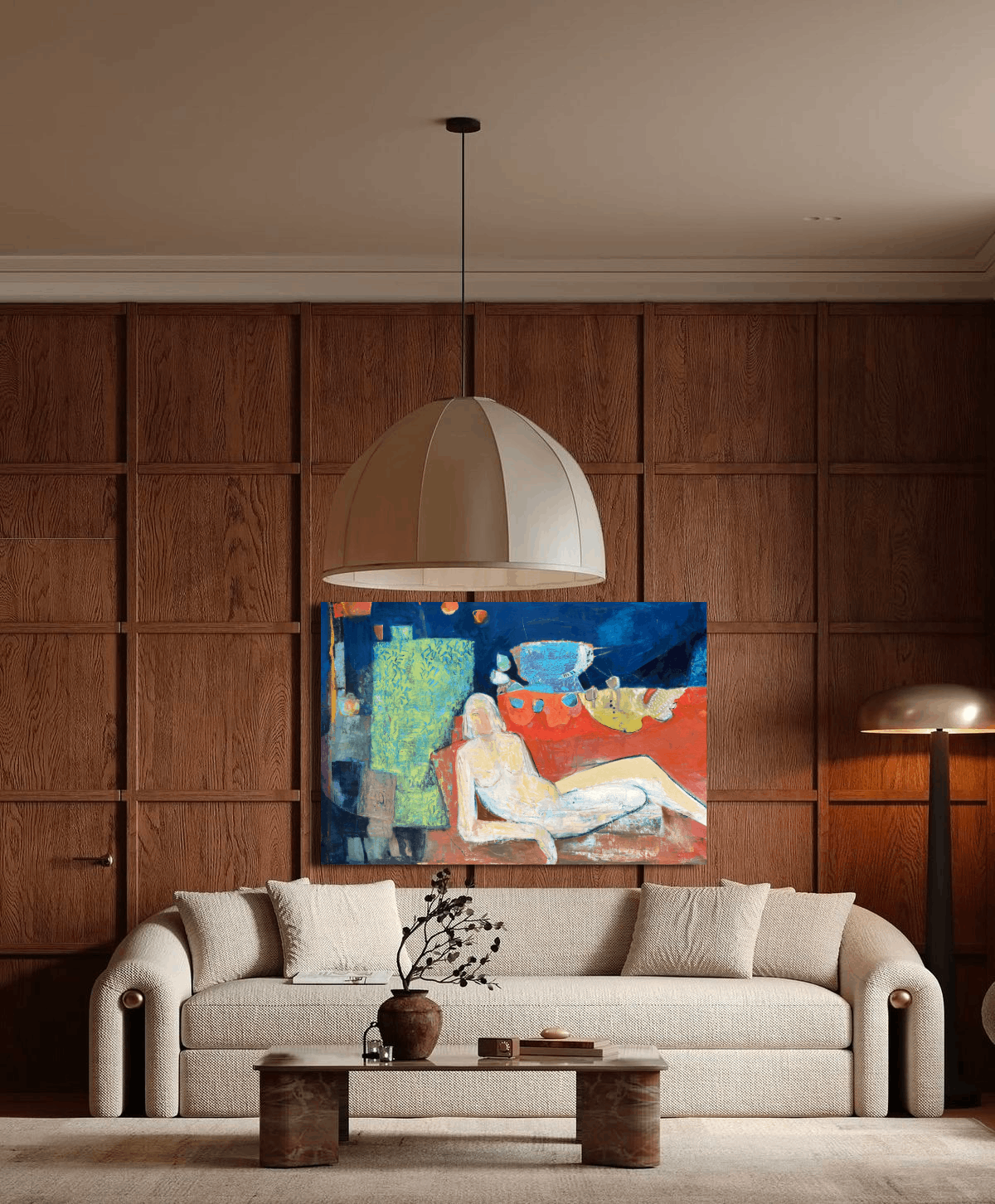 Odalisque sur la Chaise Orange