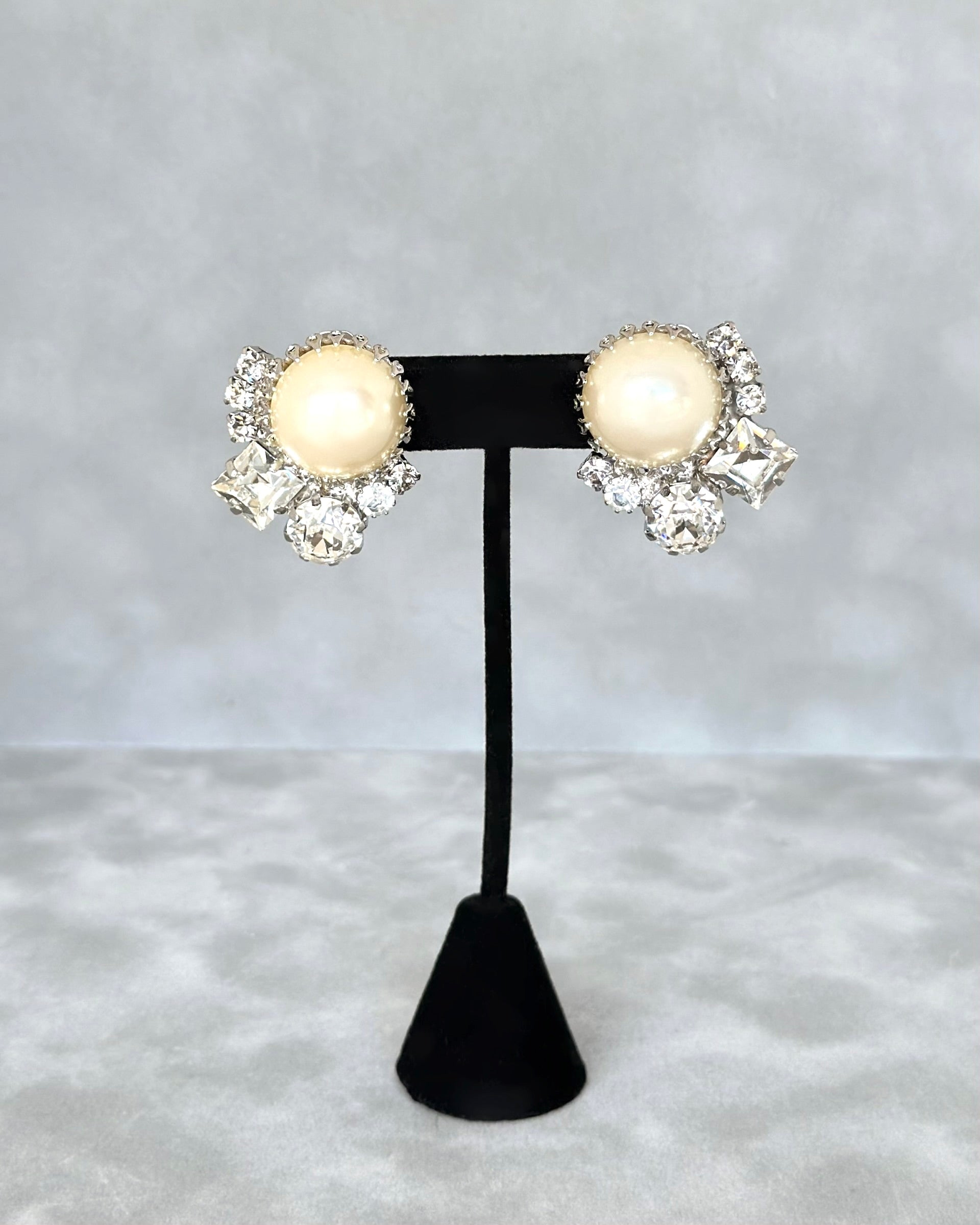 Pearl Button Earrings
