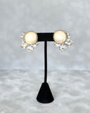 Pearl Button Earrings