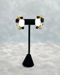 Black and White Button Earrings