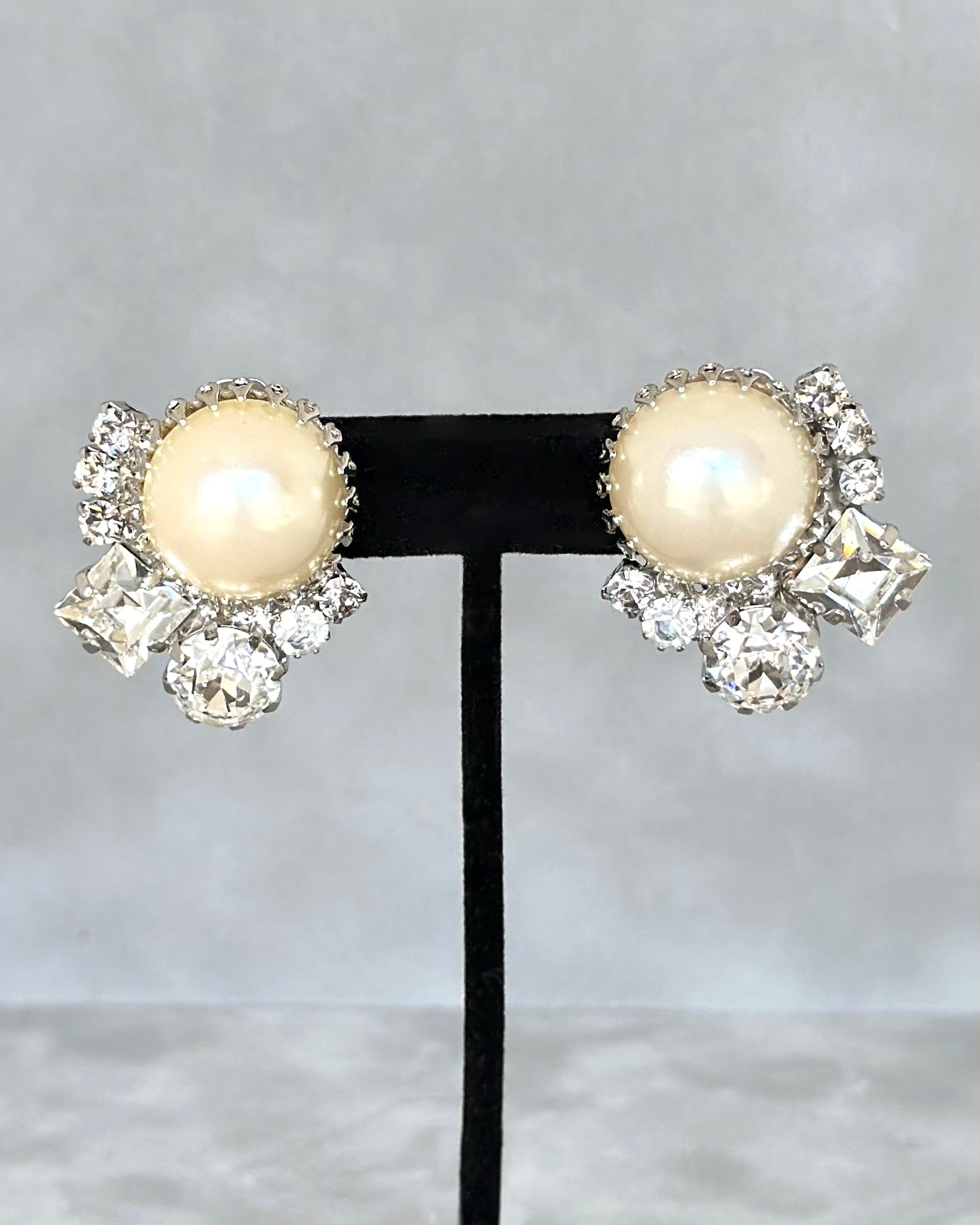 Pearl Button Earrings