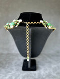 Multi-Green and Chalk White Collar