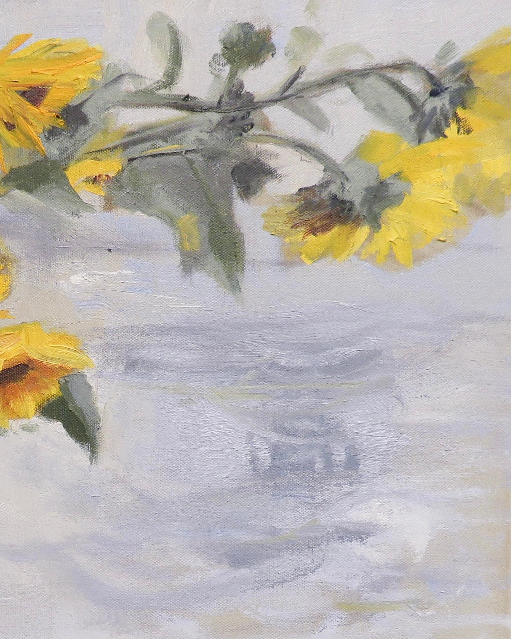 Sunflowers in the Rain
