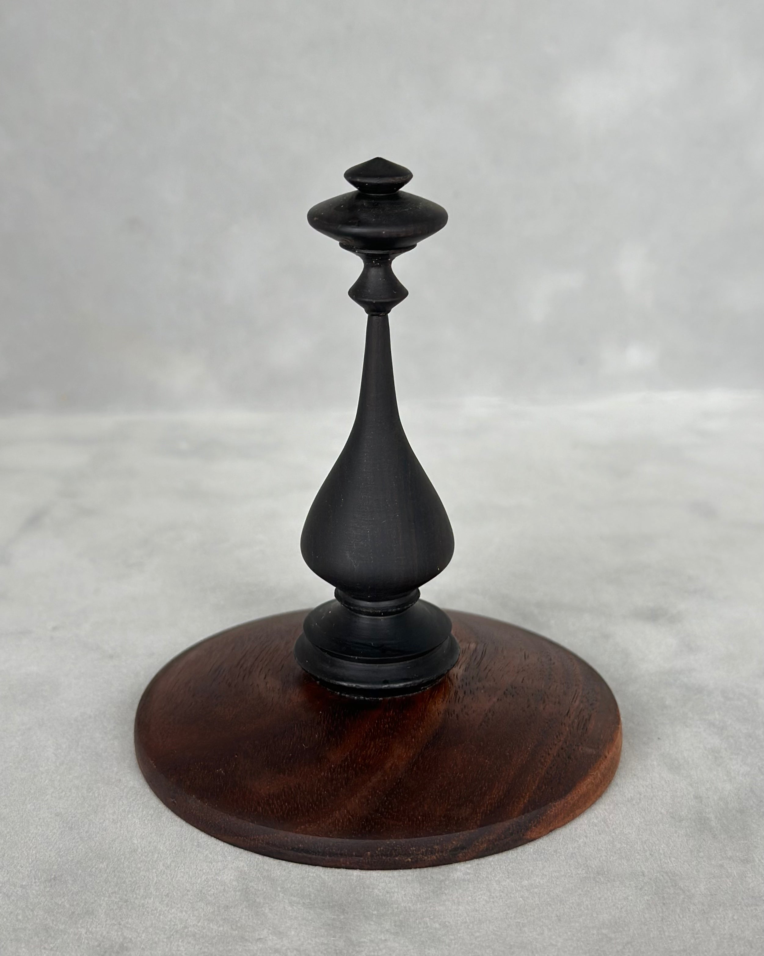Figured Maple Hollow Form with Black Walnut Lid and African Blackwood Finial