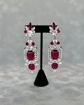 Ruby & Crystal Earrings