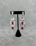 Ruby & Crystal Earrings
