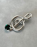 Emerald Music Pin