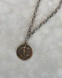 WW1 Winged Victory Angel Coin Pendant Necklace