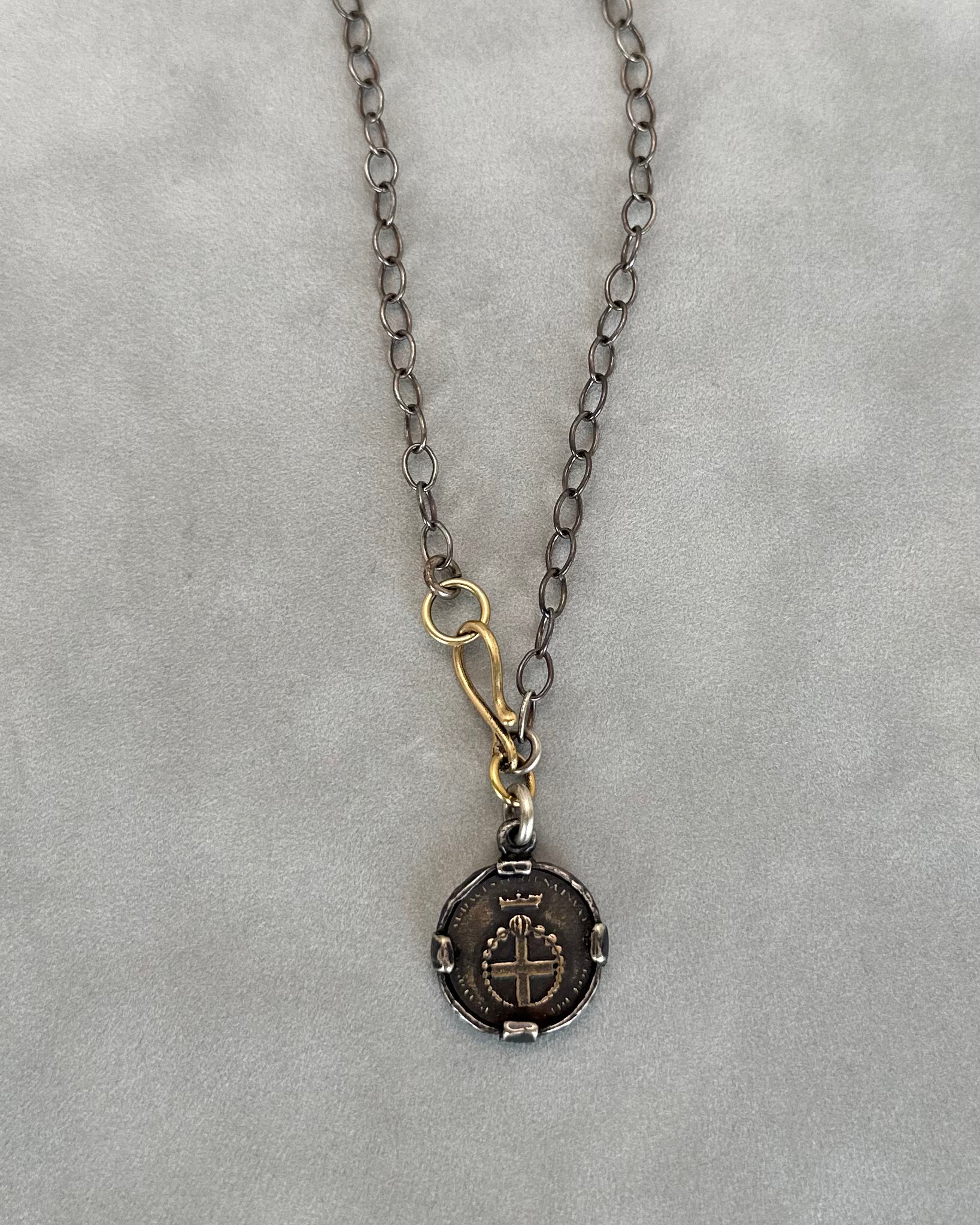 Petit Fortune Favors the Bold Coin Pendant Necklace