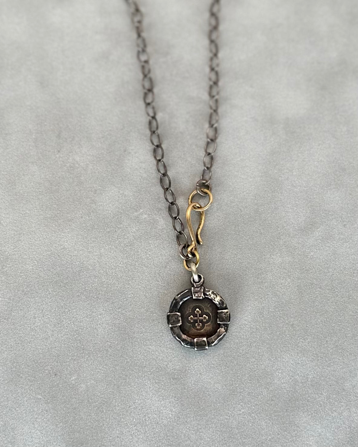 Petit Fortune Favors the Bold Coin Pendant Necklace