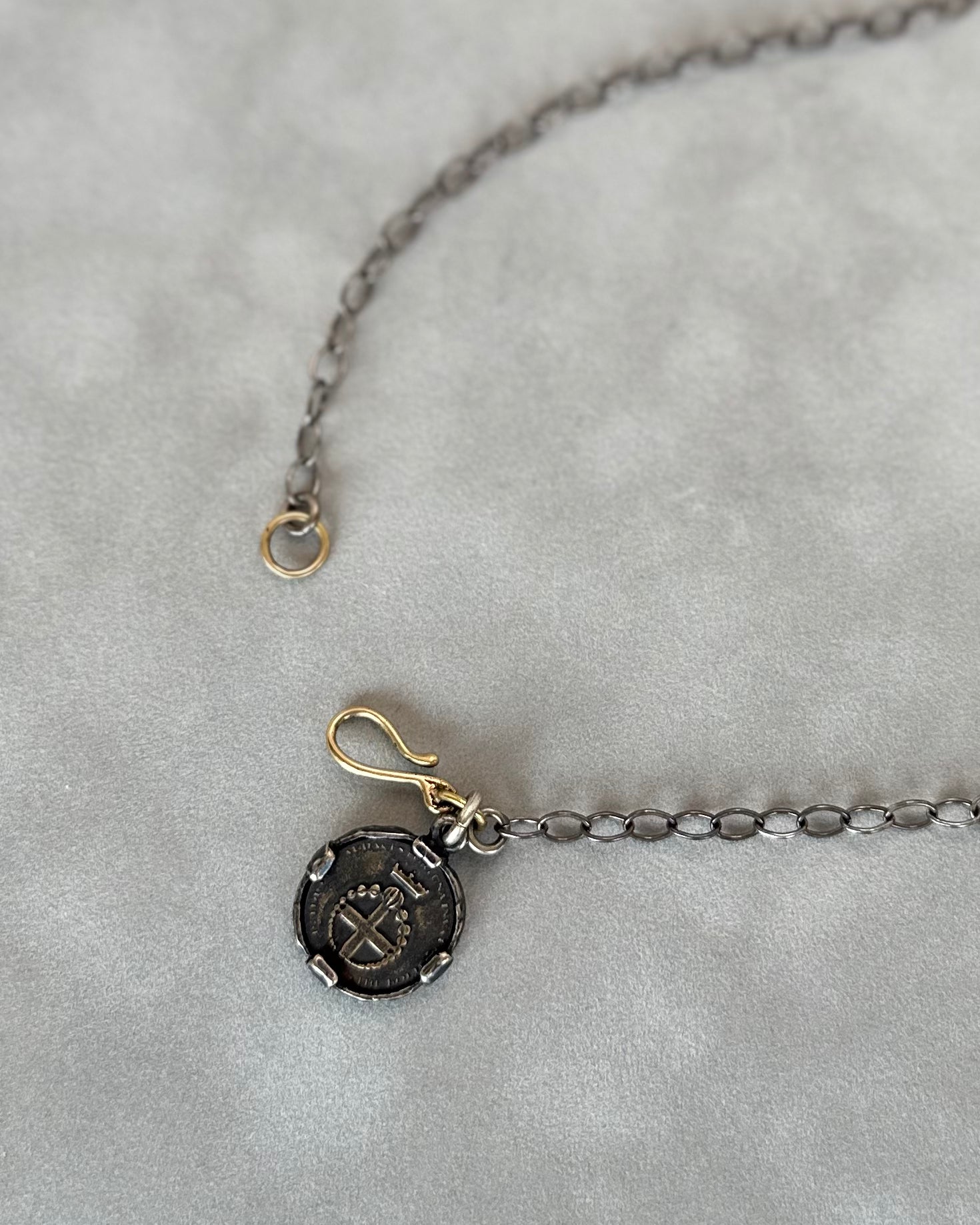 Petit Fortune Favors the Bold Coin Pendant Necklace