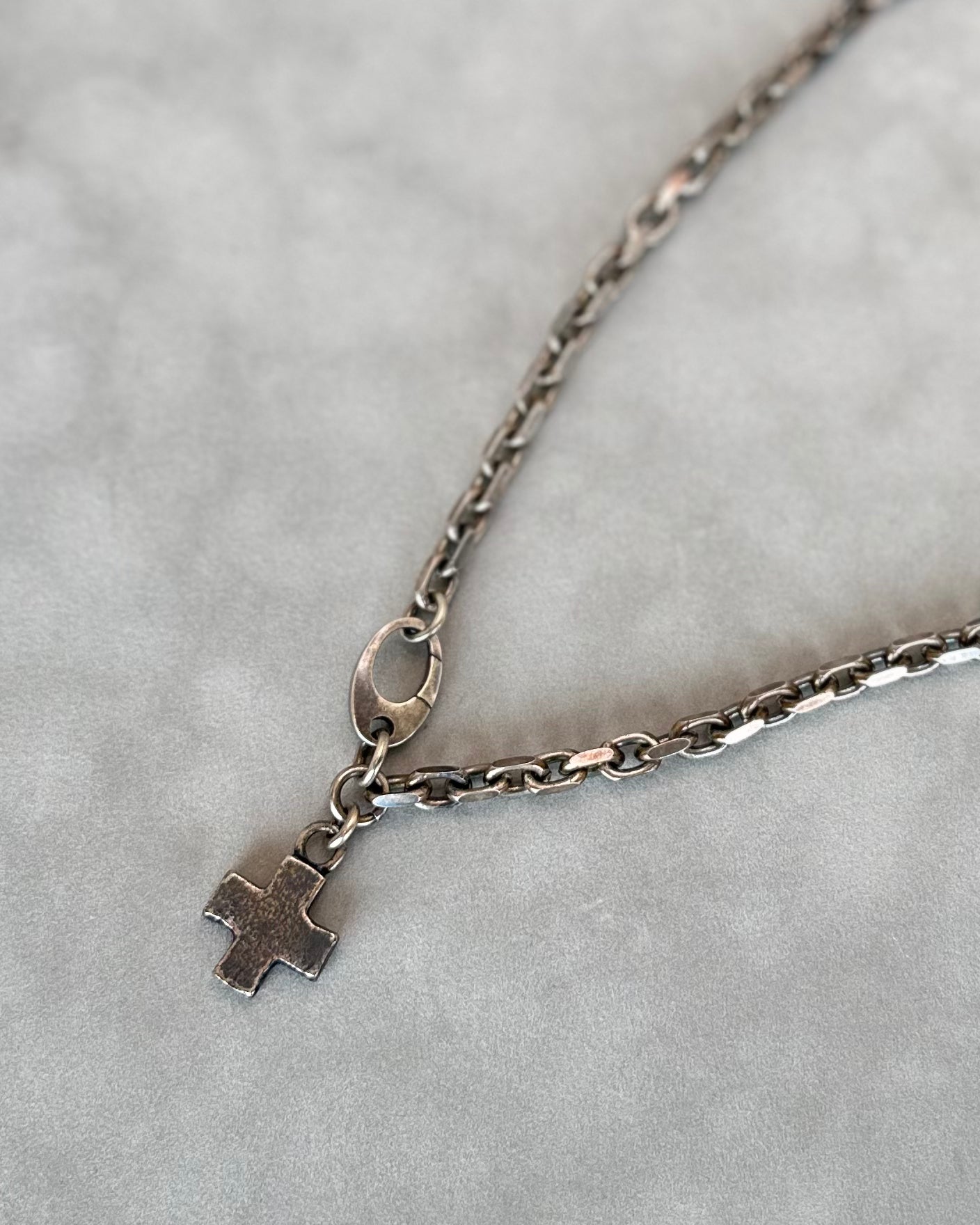Square Cross Sterling Silver Necklace