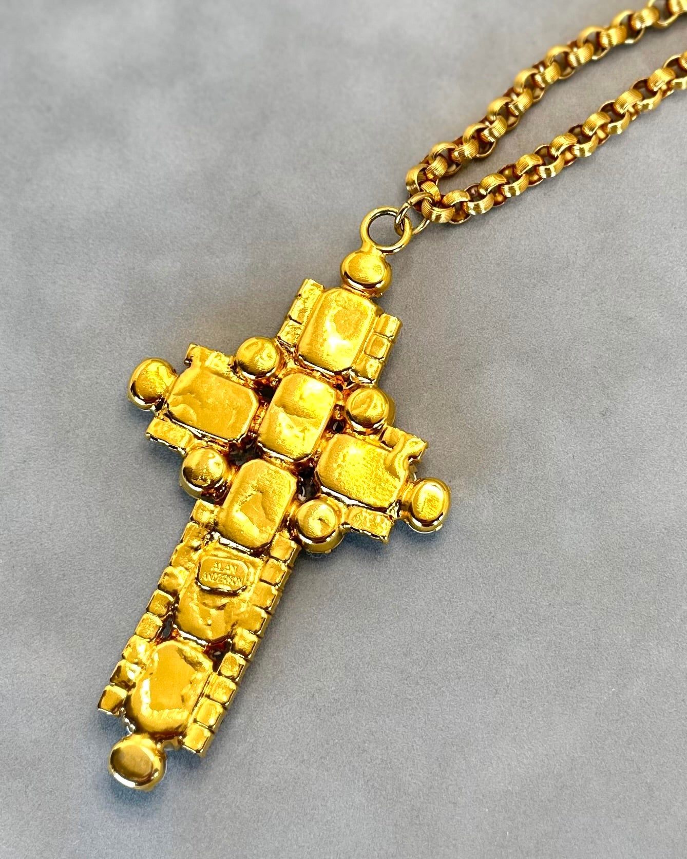 Chalk White Cross on Chain