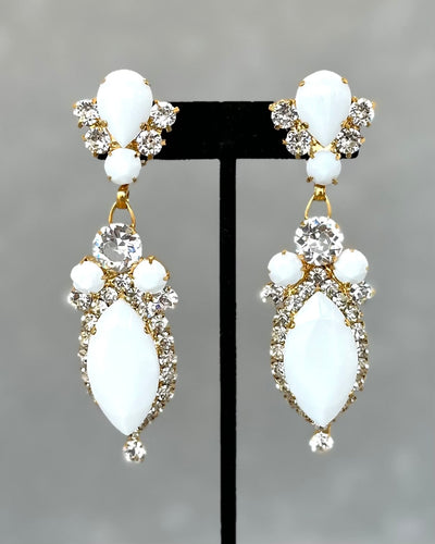 White Chalk Drop Earrings