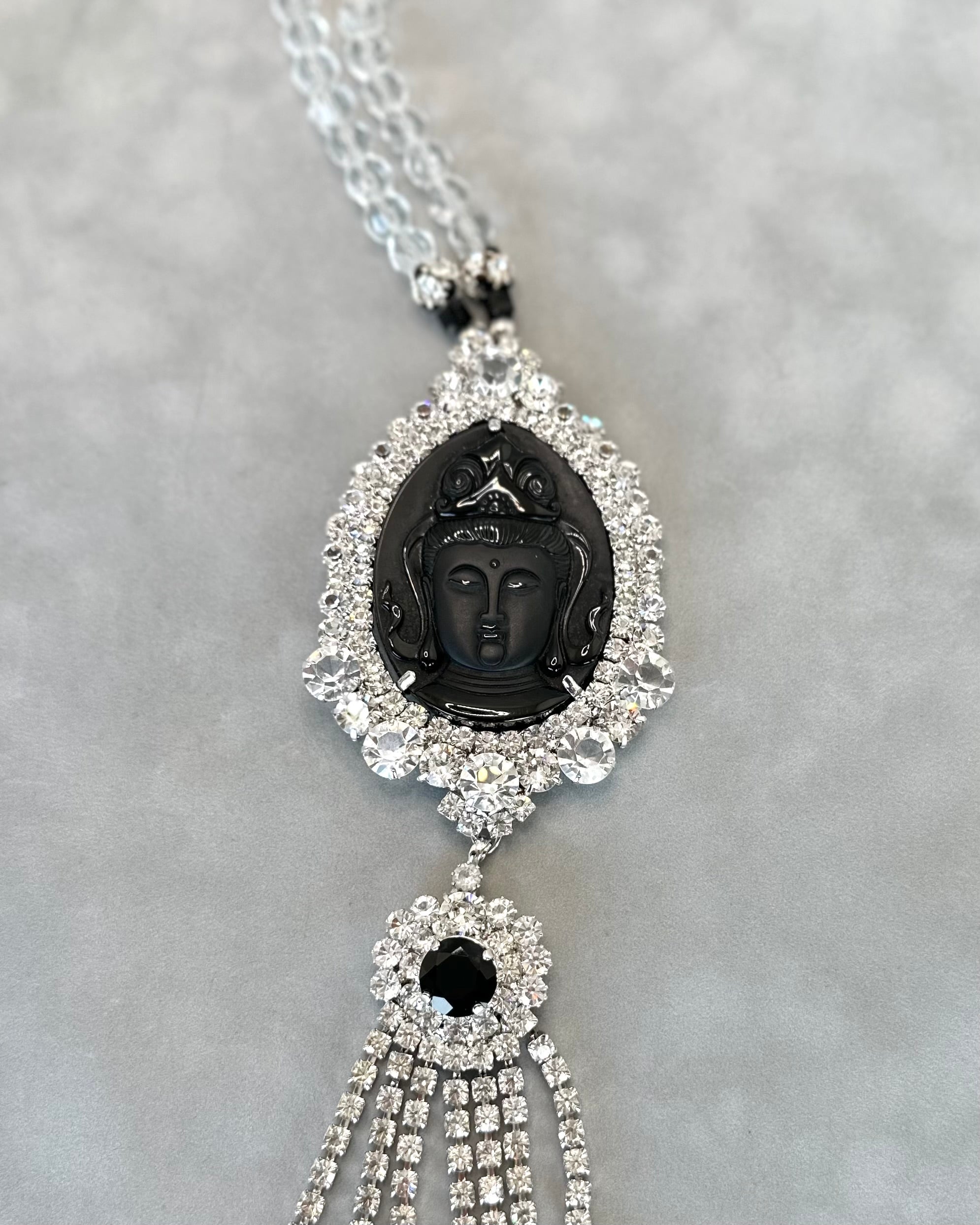 Black Obsidian Buddha Sautoir