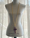 Amethyst Cross on Chain