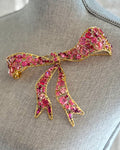 Pink Bow Brooch