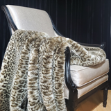 Snow Leopard Fur Throw