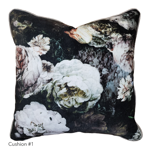 Antiqued Floral Cushion
