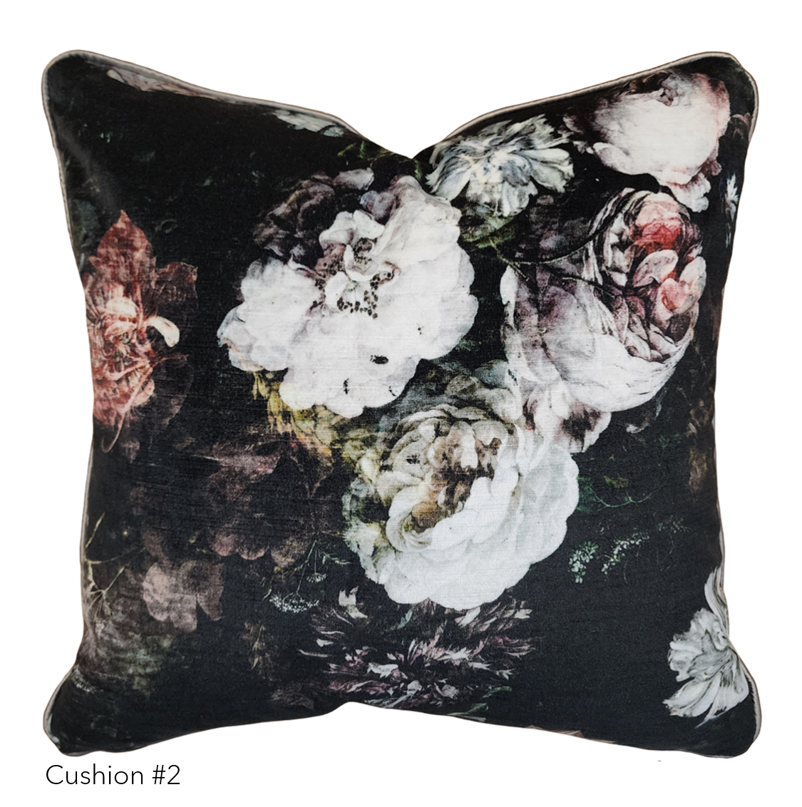 Antiqued Floral Cushion