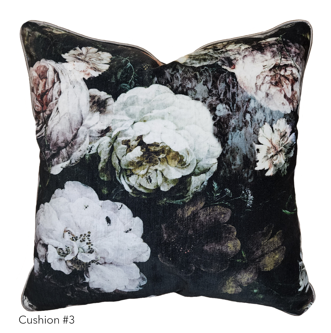 Antiqued Floral Cushion