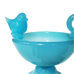 Aqua Perched Bird Bowl