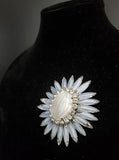 White Ruffle Brooch