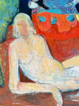 Odalisque sur la Chaise Orange
