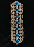 Aquamarine and Crystal Bracelet