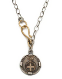 Petit Fortune Favors the Bold Coin Pendant Necklace