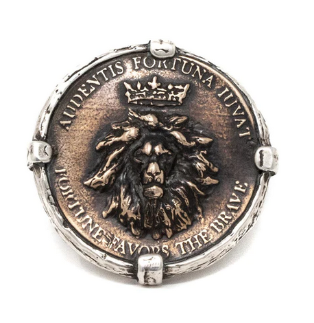 King Lion Statement Coin Ring