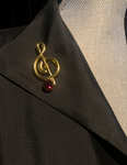 Red Garnet Music Pin