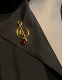 Red Garnet Music Pin