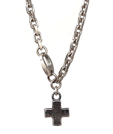 Square Cross Sterling Silver Necklace