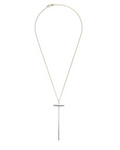 Sterling Sabre Cross Pendant Necklace