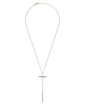Sterling Sabre Cross Pendant Necklace