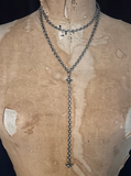 Sterling Silver Gothic Coptic Cross Chain Necklace