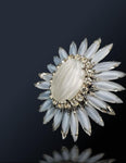 White Ruffle Brooch
